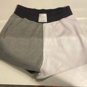 ULTRA HIGH-RISE SPLICED KNIT DAD SHORT size xs